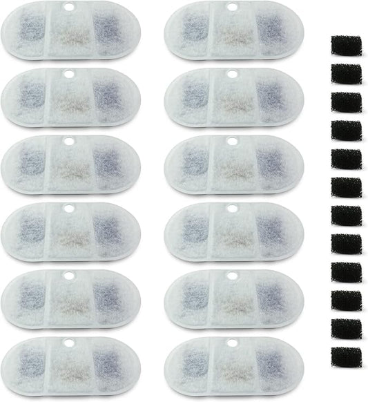 PET STANDARD Replacement Filter Compatible with PETLIBRO® BPA-Free Capsule Pet Water Fountain, 71oz/2.1L, Pack of 12