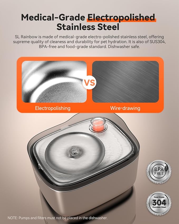 3L Automatic Cat Feeder +Wireless Cat Water Fountain Stainless Steel 4.5L Set, 5G & 2.4G Wi-Fi Pet Food Dispenser Pet Feeder, Pet Dry Food, 1-10 Meals Per Day