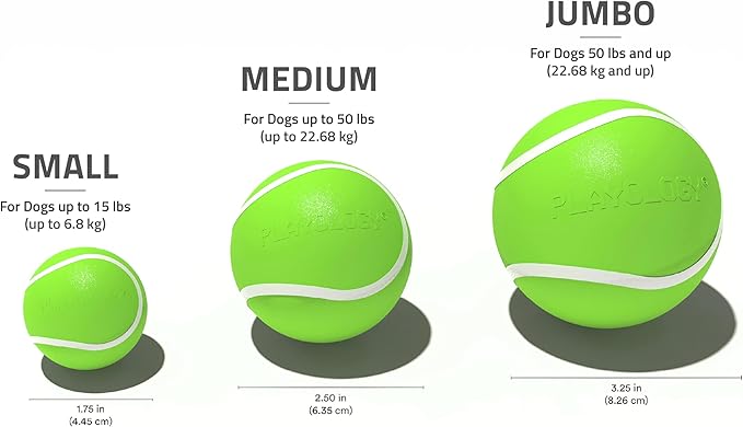 Playology Dog Toys | Squeaky Chew Ball - Squeaky and Bouncy Durable Floating Fetch Ball for Dogs (Value 3-Pack) | Small Sweet Potato Scented Toy - Easy to Clean and Made from Non Toxic Materials