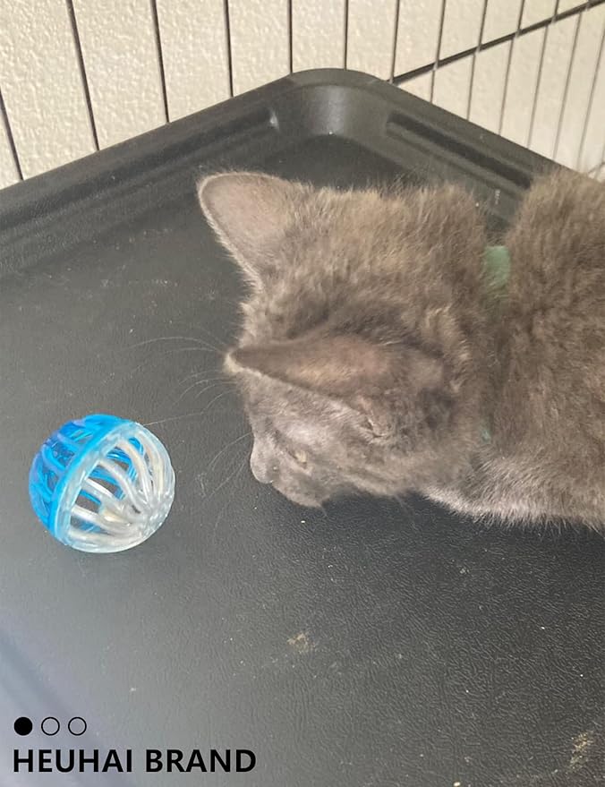 10-Pack Cat Toy Balls for Kittens and Cats, Giggly Zoom (1.5'' - 2.1'', Cat Toys Mega Set)