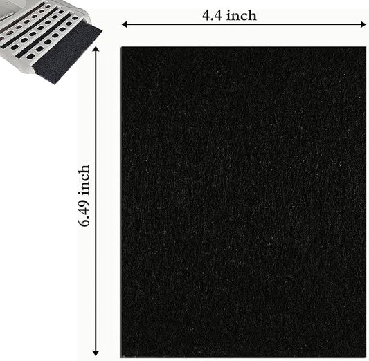 8 Pack Cat Litter Box Charcoal Filters for Van Ness Cat Litter Box, 4.4 x 6.5Inch Replacement Carbon Odor Filters for Pureness F6 Zeloite Air Filter, Black