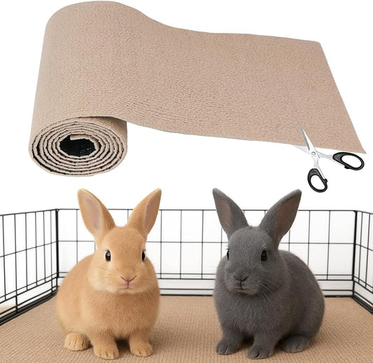 Rabbit Scratching Pad, 6.56 ft Self Adhesive Bunny Mat, Cuttable Rabbit Bedding Rug, Bunny Cage Accessories (6.56 ft)