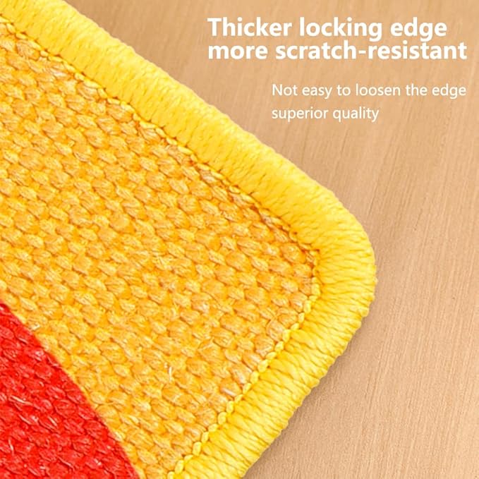 Sisal Cat Scratching Mat – Anti Scratch Furniture Protector for Walls, Couches, Cabinets, Doors & Carpet, 15x11.8 Inch, Shedding-Resistant Cat Scratcher with Hook and Loop Fastener (Kitty Galore)