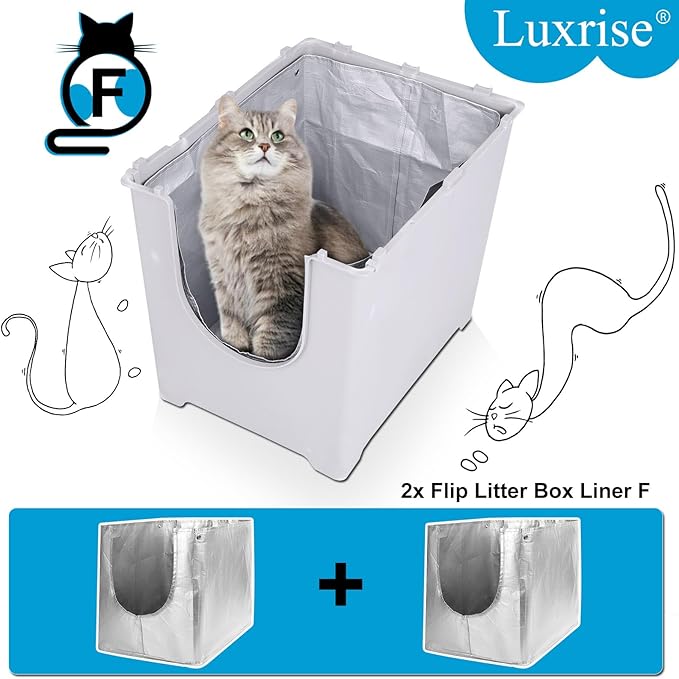 Liner F Compatible with Modkat Flip Litter Box - Reusable Liners for Flip Litter Box - Liner F for Cat Litter Box (2 Pack)
