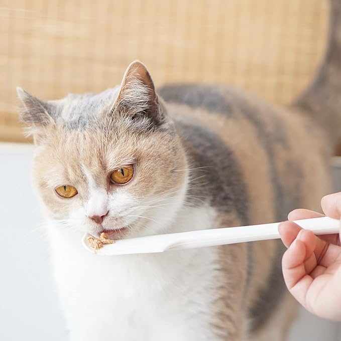 Meow&Woof Cat Wet Food Spoon, Mini Spatula for Pet Canned Food, BPA Free Silicone Can Spoons for Animal Feeding, Small Jars Spatulas, Easy Clean Scraper for Dog Food Cans-White
