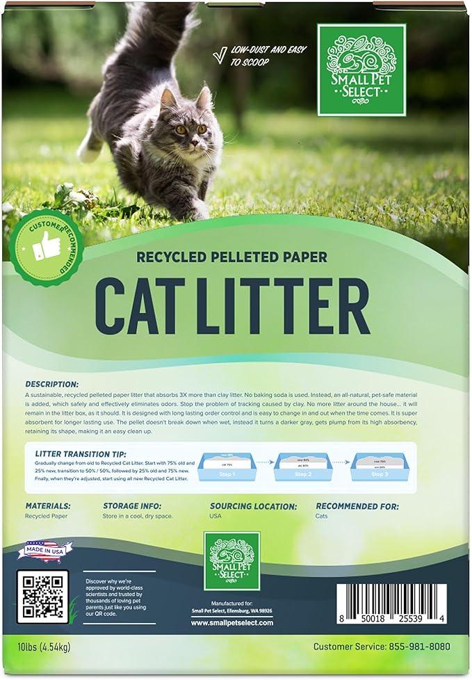 Small Pet Select-Recycled Pelleted Paper Cat Litter 10lb