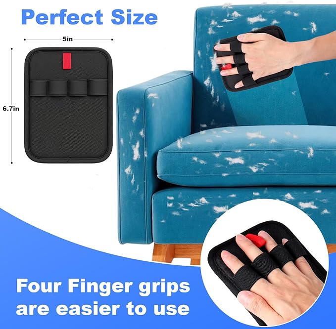 AIERSA 2Pcs Electrostatic Pet Hair Removal Glove, Electro Gloves Pet Hair, Reusable Static Pet Hair Remover Mitt, Cat & Dog Hair Removal Tool for Furniture, Clothes, Carpet, Car, Couch