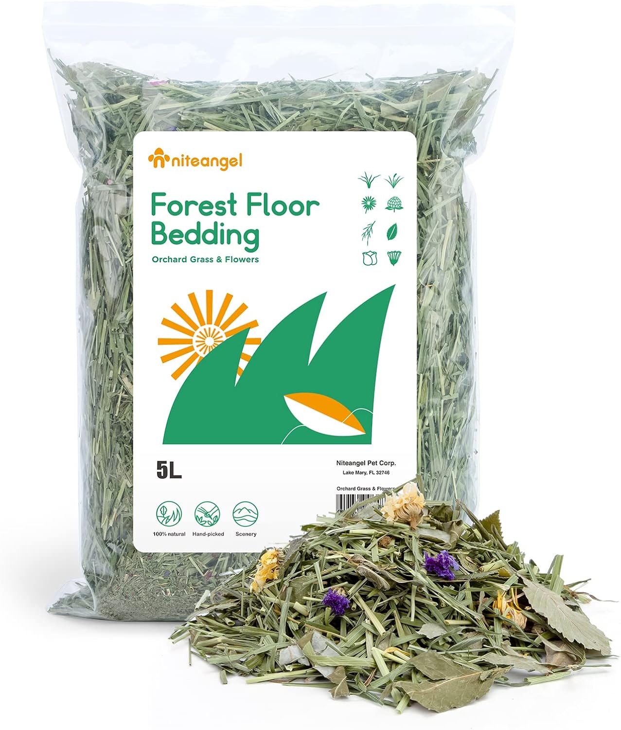 Niteangel Natural & Soft Hamster Bedding Mate Small Animal Habitat Decor for Syrian Dwarf Hamsters Gerbils Mice Degus Bunny or Other Small-Sized Pet