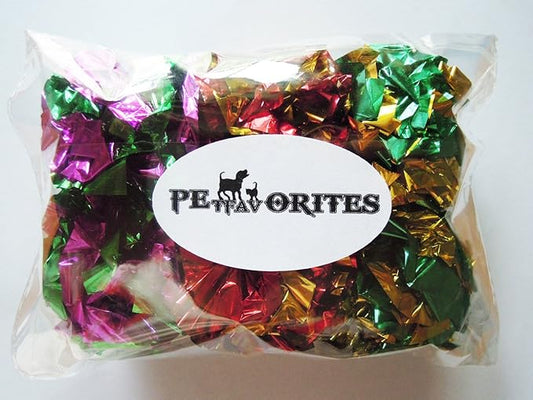 Original Mylar Crinkle Balls Cat Toys - 6 Pack