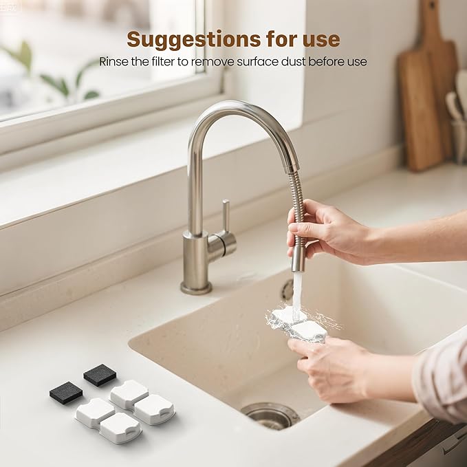 Cat Water Fountain Filter Replacement: 12 Cat Fountain Filter - 12 Pet Fountain Filter - 6 Carbon Filters & 6 Foam Filters - Suitable for GIOTOHUN Stainless Steel Cat Fountain S11