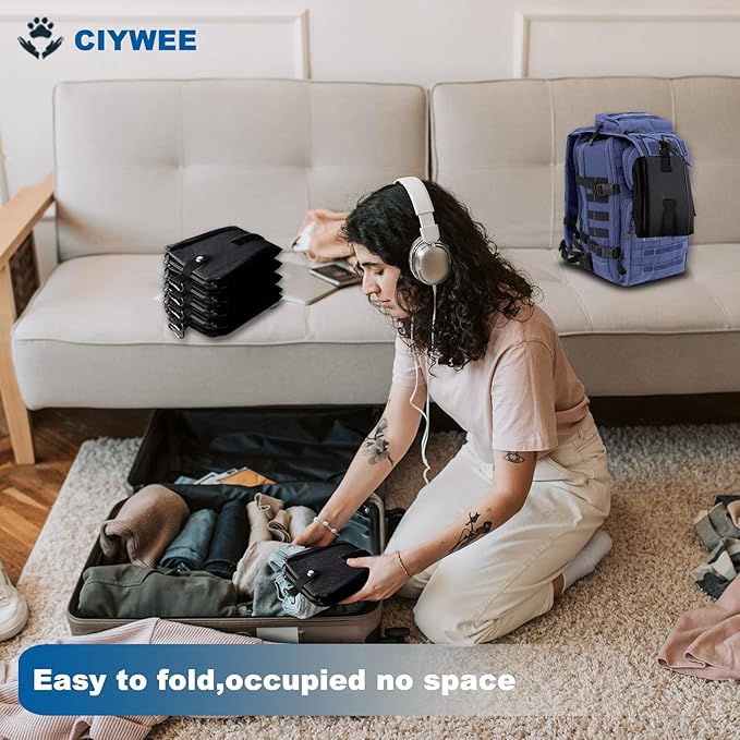 Portable Travel Cat Litter Box for Cats with Lid,Leak-Proof Waterproof Foldable Kitty Litter Box, for Cat Travel Essentials, Hotel, Airplane and Other Outdoor Use(Black)