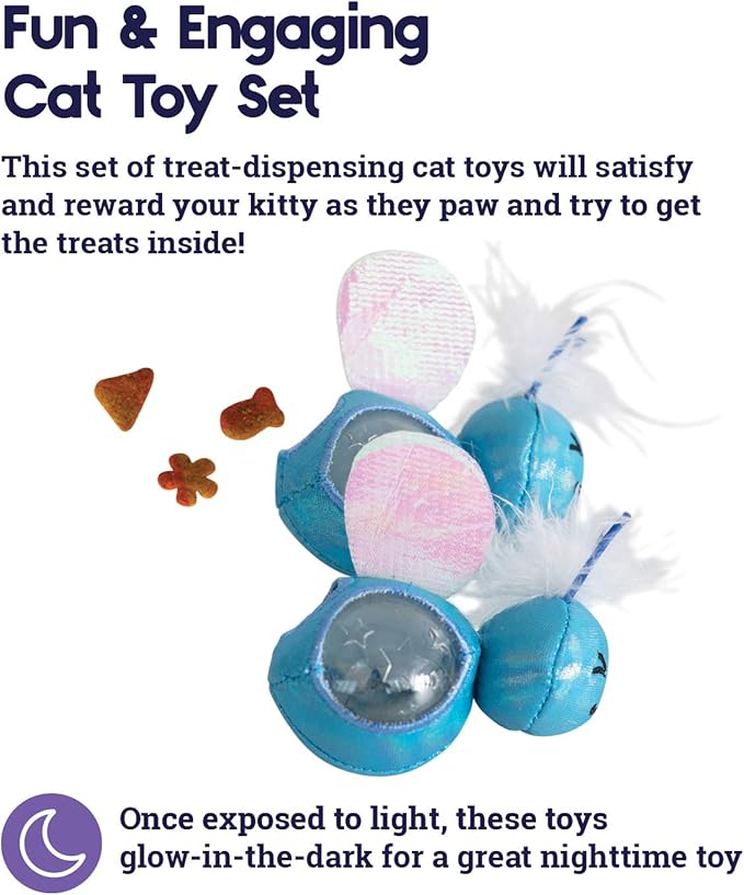 Catstages Firefly Treat Stuffer Glow-in-The-Dark Cat Toy - 2 Pack