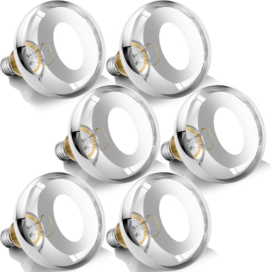 250W Heat Lamp Bulbs, 8000 Hours Rated, R40 Bathroom Shower Incandescent Light Bulb, Infrared Heating for Chickens, Reptiles, Pets, Food, E26 Base, 6 Pack
