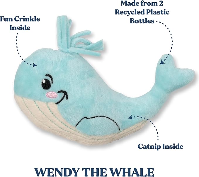 Interactive Cat Toy for Indoor Cats | Catnip Cat Toy | Whale