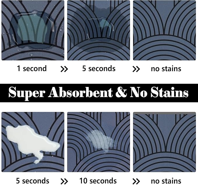 Dog Food Mats for Floors Absorbent, Pet Cat Food Mat - Quick Dry Dog Mat for Food and Water Boho Pet Supplies