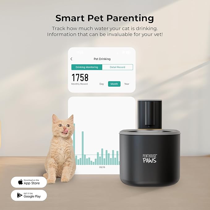 Smart Wireless Cat Water Fountain, 3.5L/118oz Automatic Pet Water Dispenser with App Control, Ultra Quiet, UV Sterilization & Filtered Flow for Cats & Dogs