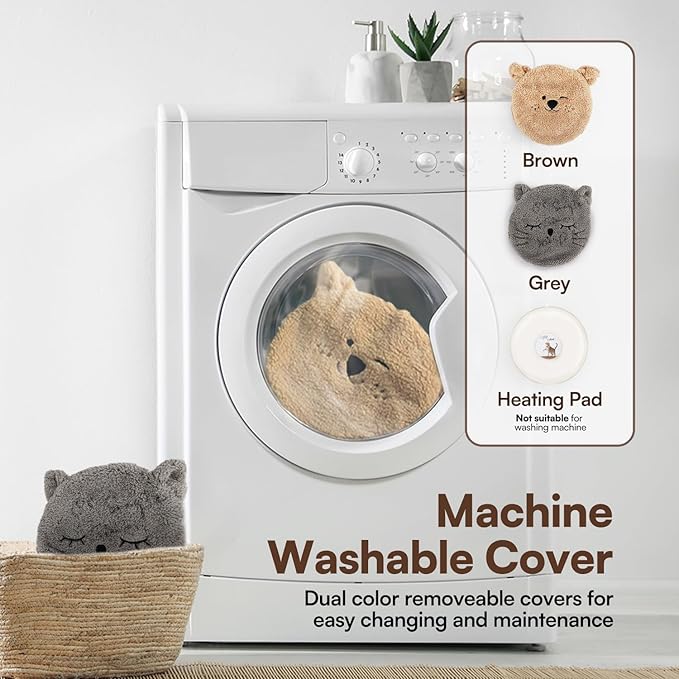 ALL FOR PAWS Heated Cat Bed Indoor, Microwavable Heating Pads for Cats, Puppies & Small Pets, Non-Electric Heating Dog Bed with 2 Cozy Covers, Safe & Long-Lasting Warmth