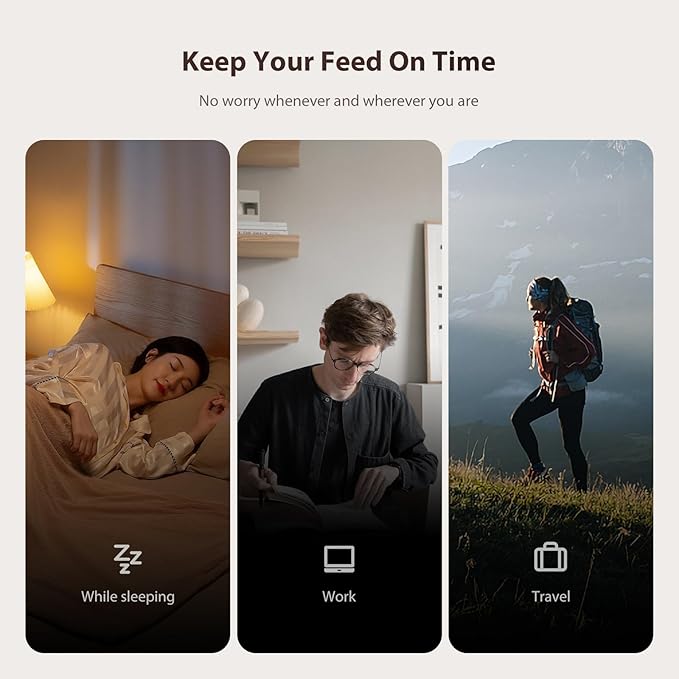 Automatic Cat Feeder and Water Fountain, Timed Pet Dry Food Dispenser, Programmable Portion Control, 1-6 Meals Per Day, Cat Fountains for Drinking with Filter, Small Pets (3L Combo)