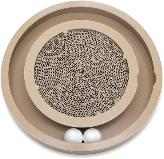 Best Pet Supplies Cat Scratcher Replacement Pads - Cardboard Cat Scratcher Pad, Relieves Stress, Supports Pet Behaviors, Scratch & Spin
