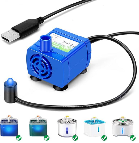 Cat Water Fountain Pump, Pet Water Fountain Pump Compatible Motor, DR-DC160 for Cat Drinking Fountain Cat Water Dispenser Replacement (Pump)