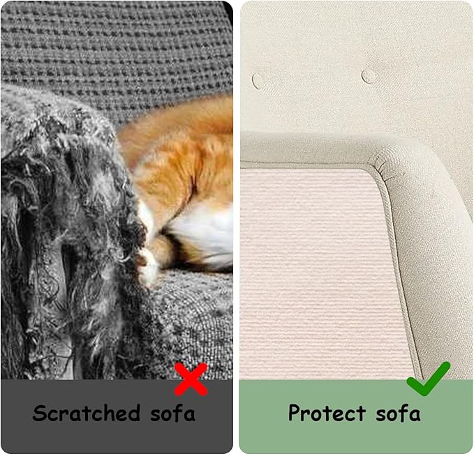 Furniture Pet Protectors Sofa Protector for Cats Couch Corner Protectors for Cat Scratch Furniture Protector Corner Beige 15.8"×78.7"
