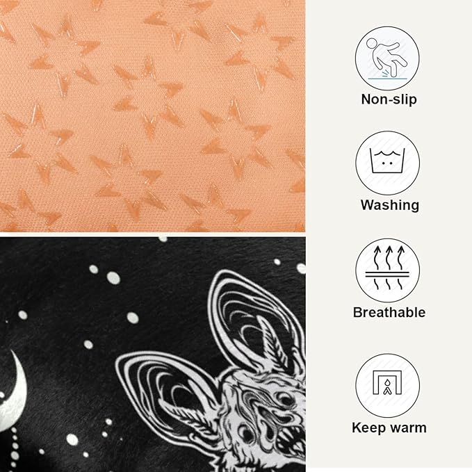 Bat Halloween Pet Bed Cute Dog Bed Mat Absorbing Non Slip Pad Pet Sleeping Mat for Small, Medium, and Large Dogs Puppy Cat 24 in x 18 in