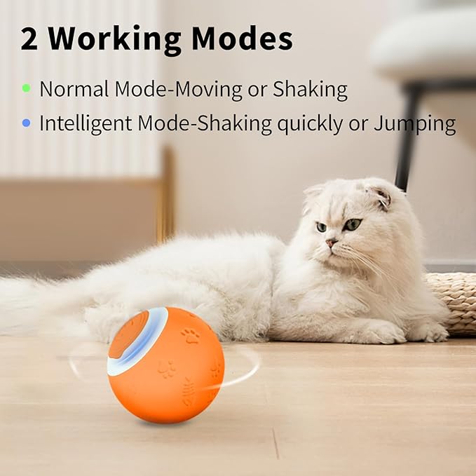 SEALON Electric Interactive Cat Toy Ball,Indoor Cat Play Ball, Suitable for Cats Over 6 Months for Exercise, Weight Loss, and Fun