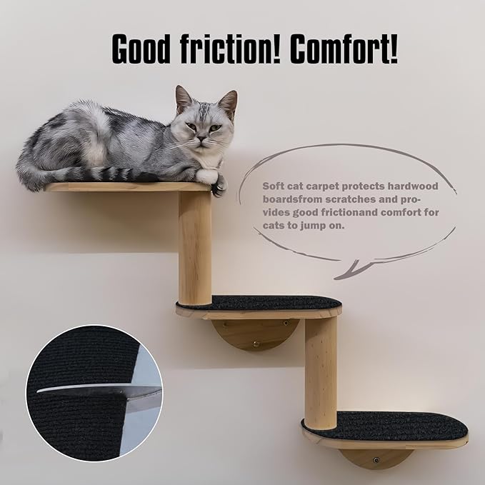 Cat Scratching Mat,Cat Scratch Furniture Protector, Trimmable Self-Adhesive Couch Protector,Carpet Replacement for Tree Shelves, Sofa and Scratching Post (40"x15.8",Black)