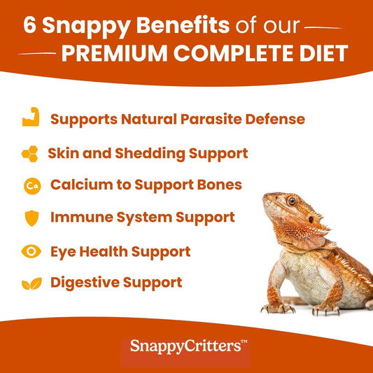 Bearded Dragon Food - Premium Complete Diet Gel Mix for Juvenile and Adult, Made in US FDA Facility, Fortified Formula for Skin and Shedding Support, Digestive Support and Immune System - 3.5 oz.