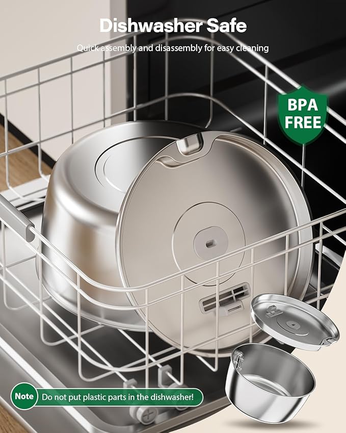 Cat Water Fountain Stainless Steel - 3.2L/108oz Pet Water Fountain for Cats Indoor - Automatic Pet Watering Dispenser (1 Filter)