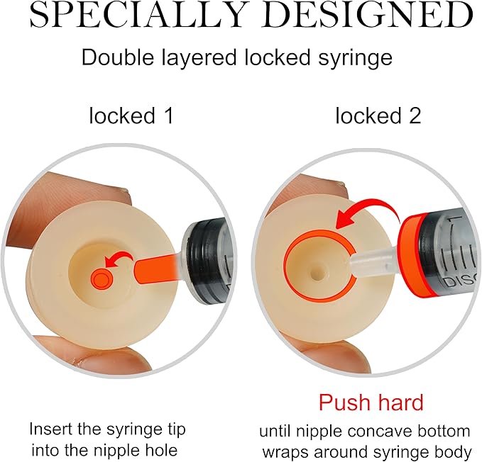 Silicone Feeding Nipple and Syringes for Newborn Kittens, Puppies, Rabbits, Small Animals, Bubble Milk Bowl (3 Size Nipple+3 Syringes)