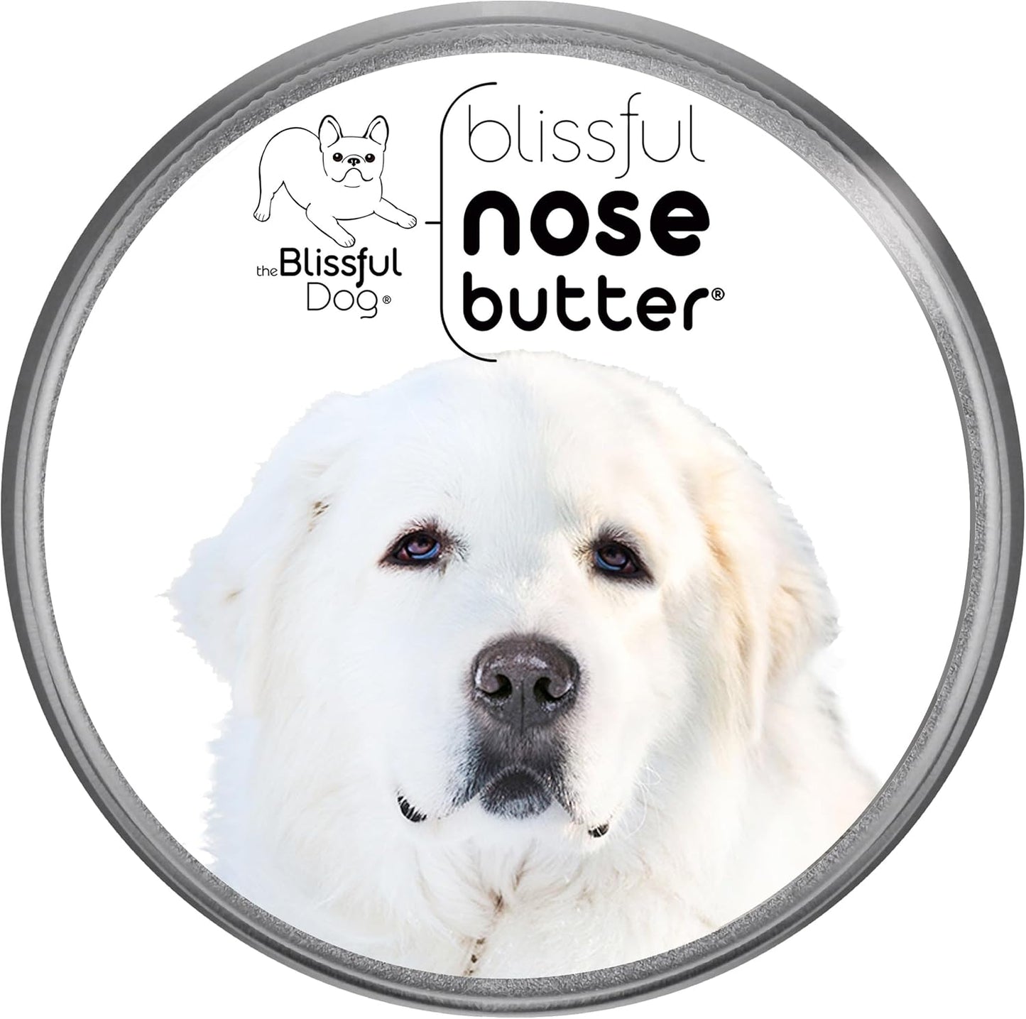 The Blissful Dog Great Pyrenees Nose Butter, Versatile Dog Nose Balm for Dry Nose, Handcrafted Nose Moisturizer, Easy-to-Apply Dog Essentials, Unscented, 2 oz.