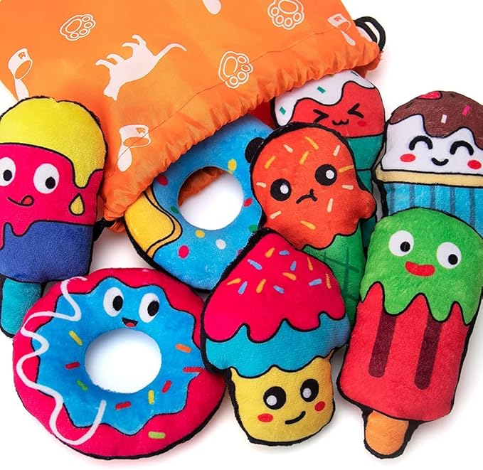 AWOOF Catnip Toys for Indoor Cats, 8 PCS Fish Cat Toys Set for Boredom Relief and Mental Stimulation