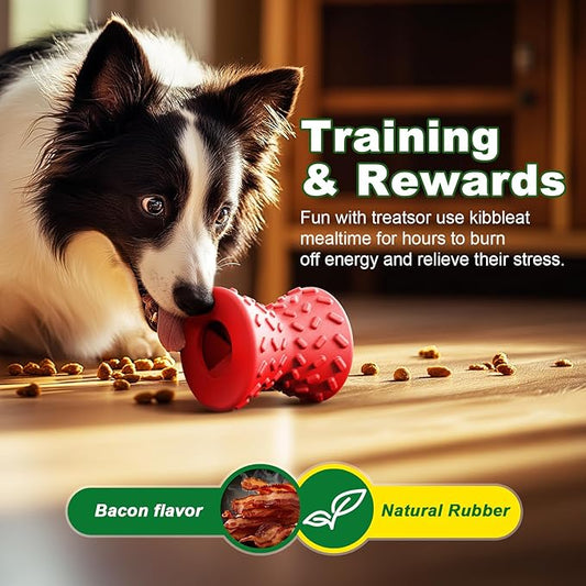 Dog Toys for Aggressive chewers, Indestructible Toy for Small Dogs Interactive Toy Dog chew Toys (Orange + Red)