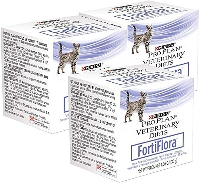 Purina 3-Pack Fortiflora Feline Nutritional Supplement for Pets