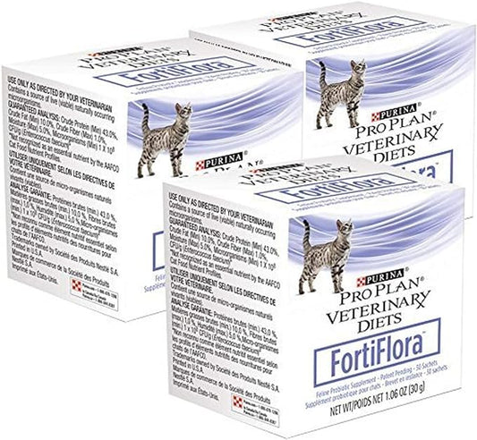 Purina 3-Pack Fortiflora Feline Nutritional Supplement for Pets