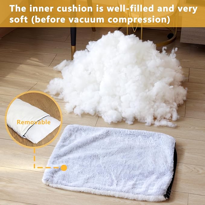 cat Bed cave-cat beds for Indoor Cats,Soft and Comfortable,Cute cat House,with Removable Washable Cushioned Pillow,Enclosed cat Bed,Kitty pet hut、Hideaway,Small Dog Tent,Grey