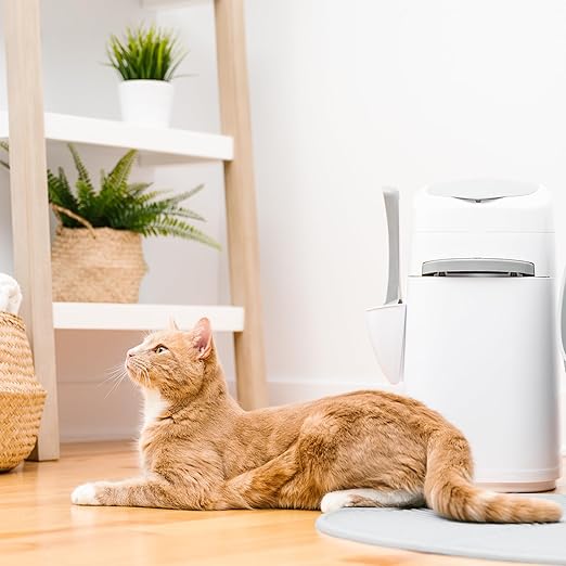 Litter Genie Style PailCat Litter Box Waste Disposal System for Odor Control Includes 1 Square Refill Bag