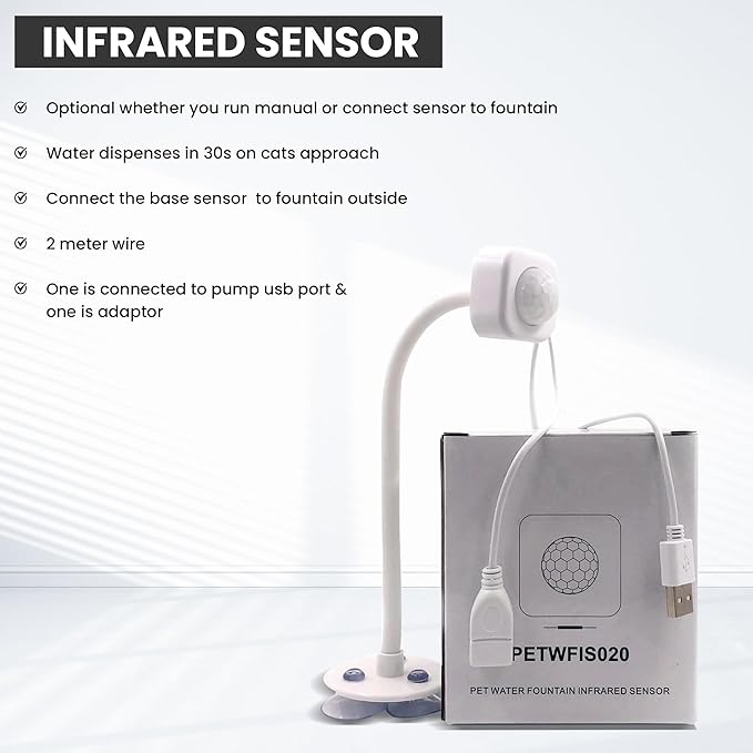 Cat Water Fountain Stainless Steel: 108oz/3.2L Water Fountains for Cats Indoor, Cat Water Fountain, Ultra Quiet, Water Level Window, Dog Water Fountain - 4 Filters - 1 Sensor