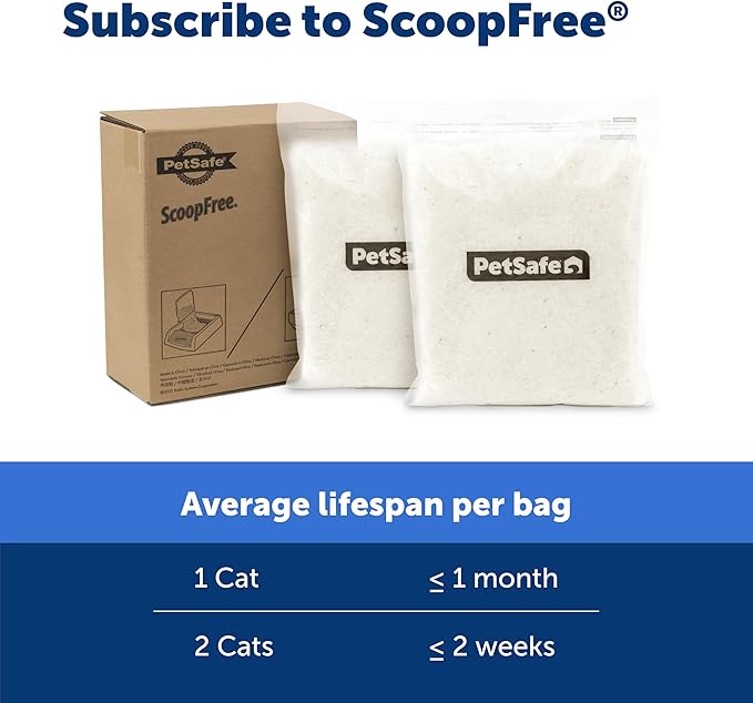 PetSafe ScoopFree Premium Crystal Cat Litter - Ultra-Absorbent Silica Universal Litterbox Crystals - Non-Clumping Odor Control - Fresh Scent - 8 lb Bag