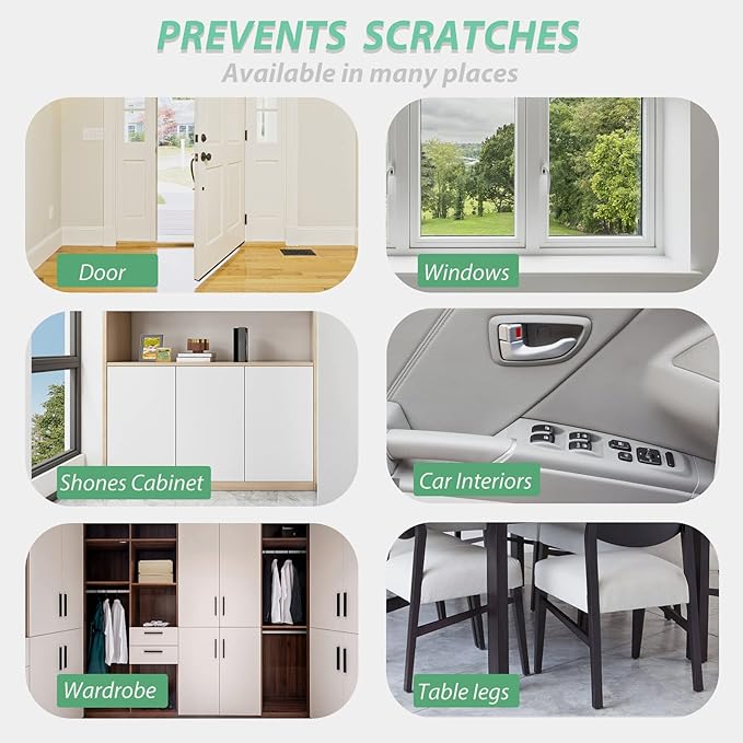 Door Protector from Dog Scratching 200" x 8.2" Cat Scratch Door Frame Single Sided Adhesive Protector Anti Dog Scratch Door Guard for Dogs Clear CHUANGSEED