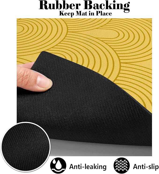 Dog Food Mats for Floors Absorbent, Pet Cat Food Mat - Quick Dry Dog Bowl Mats for Food and Water, Eco-Friendly Boho Pet Supplies