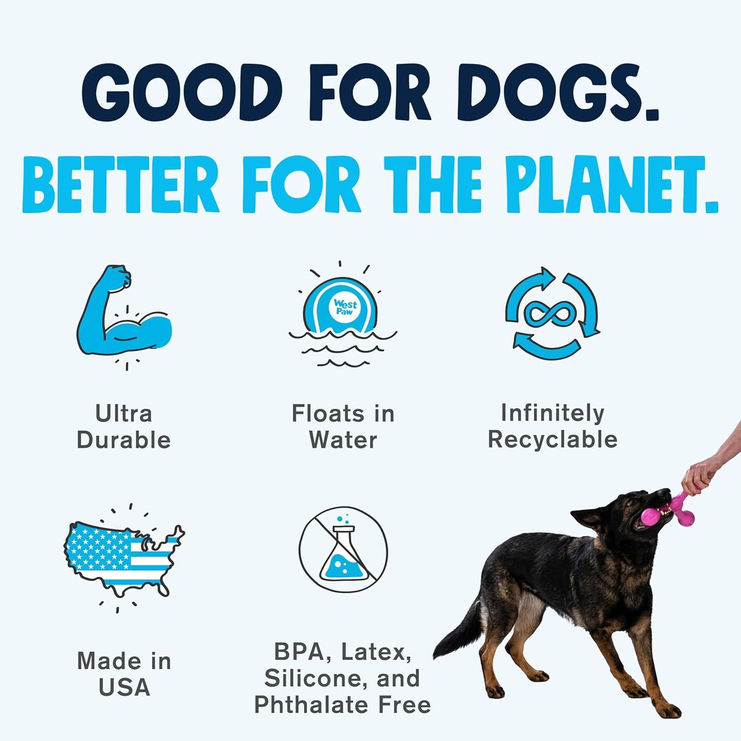 WEST PAW Zogoflex Air Skamp Tug-of-War Stick Dog Chew Toy – Hollow, Squishy Interactive Toy for Dogs, Puppies – for Chewing, Catch, Carry, Fetch, Dishwasher Safe, Latex-Free, 8.5", Dandelion Yellow