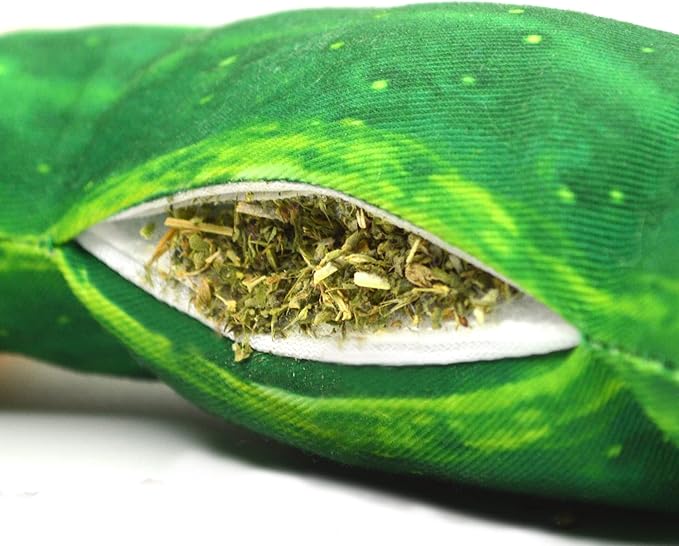 Meowijuana Pickle Bundle | Get Kickin' Refillable Spicy Pickle Toy and Meowi-Waui Catnip | Promotes Play and Cat Health | Includes North American Organic Catnip