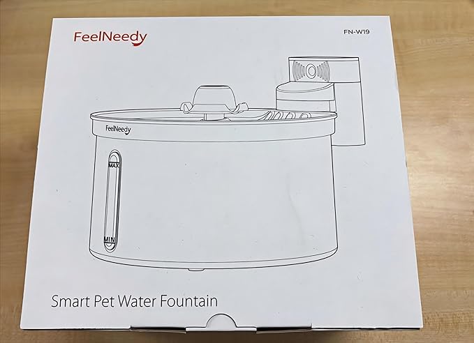 Cordless Cat Water Fountain Stainless Steel with Motion Sensor, Water-Battery Separation Safety Design,4000mAh Battery Operated Cat Water Dispenser for Cats Dogs, 3.5L/118oz - [FN-W19]