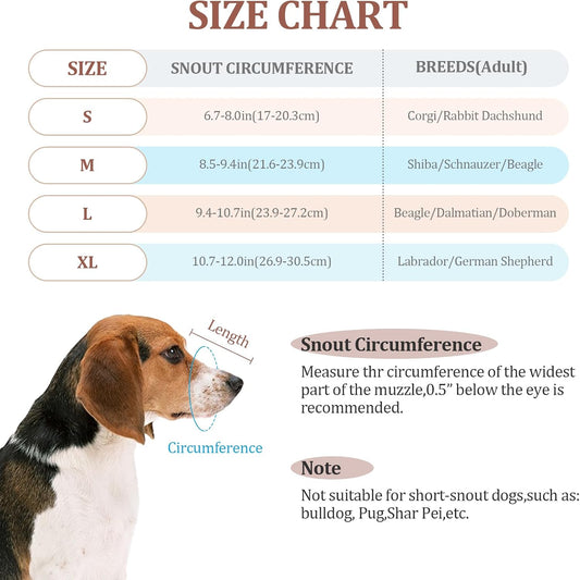 Dog Muzzle for Small Large Dogs - Soft Nylon Basket Muzzle with Adjustable Strap, Breathable Mesh Design Prevents Biting Chewing Licking Eating - Ideal for Training, Grooming & Vet Visits (Yellow, S)