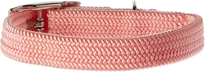 Kool Kat Elastic Cat Safety Collar with Bell, Pink, 8"