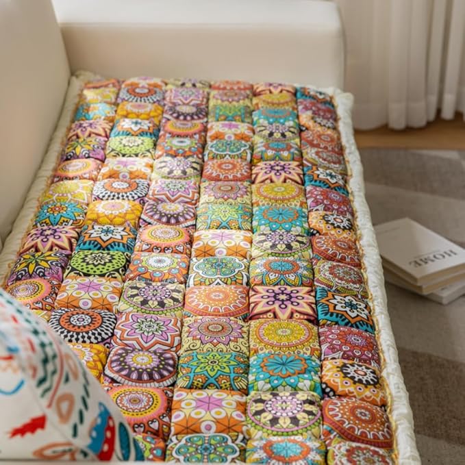 Pet Friendly Sofa Cover,Funny Cat Mat Sofa Cover，Anti-Slip Dog Bed Sofa Cover，Washable Pet Bed Couch Cover for Large Dogs (Orange, 70 * 150cm/28 X 59 in)