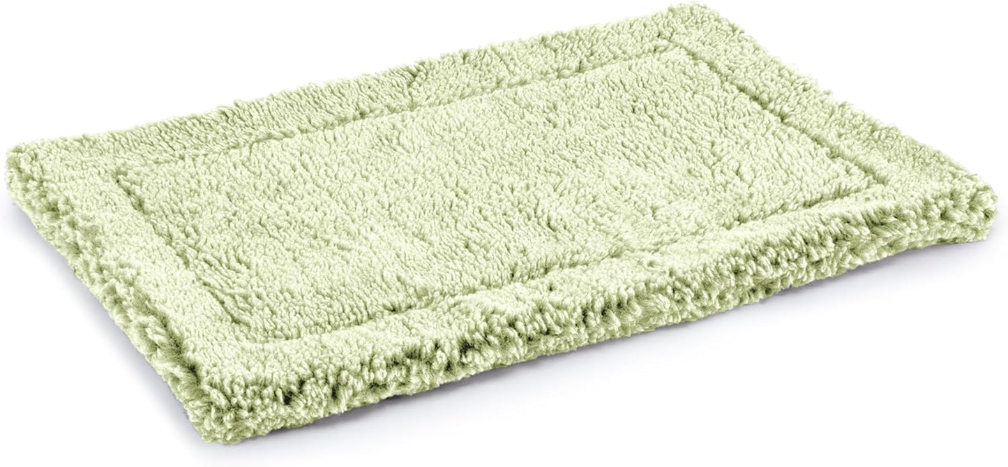 Stoutwool Indestructible Dog Bed - Fluffy Chew Proof Dog Crate Pad - Tough Kennel Pad for Aggressive Chewers - Washable, Ideal for Jumbo Breeds & Fits 54-Inch Crate - 53"x35", Gleam