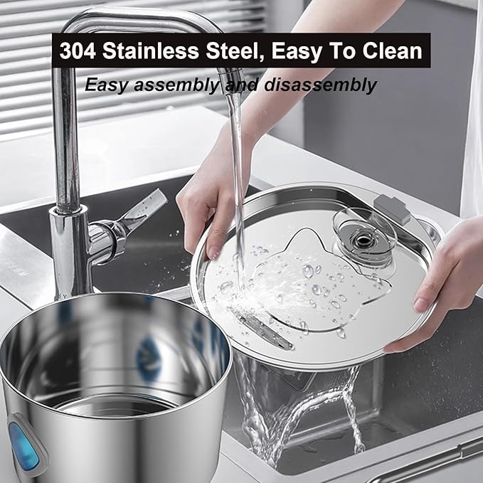 Pawira Water Fountain for Cats, with 10 Filters - Silent Pump, Dog & Cat Water Fountain, 3.2L / 108oz with Water Window, Super Quiet (B, Filter * 10, 3.2L)